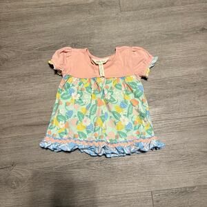 Matilda Jane Toddler Tunic Top | Peach Floral Ruffle Dress | 12–24M